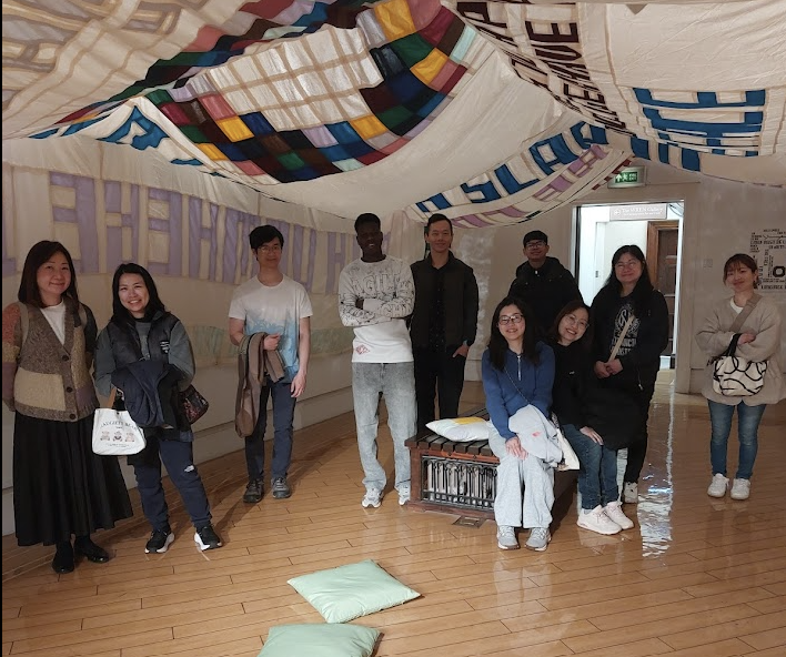Students in the Art gallery.